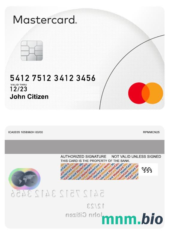 Mastercard sample psd klasyczny design